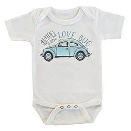 Witty and Bitty Auntie's Little Love Bug - Mameluco para coche, regalo de tía para sobrino, baby shower, Blanco, 3-6 Meses