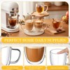 Patelai Glass Coffee Mugs Set of 6, 16 oz Clear
