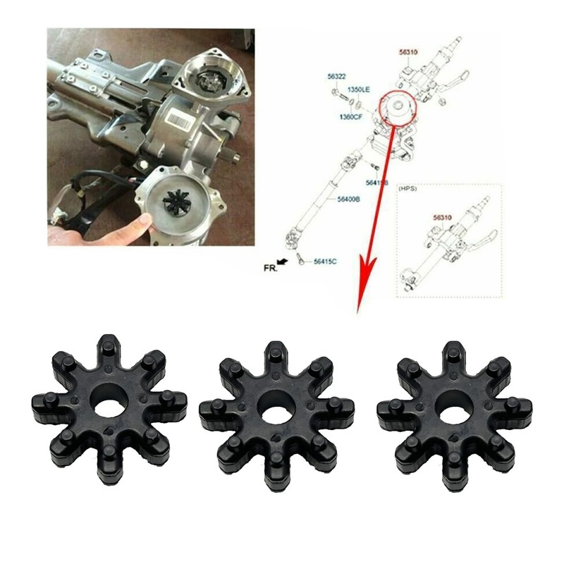 8 Pcs Flexible Steering Couple 56315-2K000FFF Compatible with Hyundai Sonata
