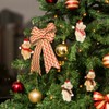 4Pcs Plush Bear Christmas Tree Pendants Soft Mini Bear Doll