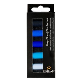 Rembrandt Soft Pastels 5pc Half Stick Deep Blues (31820523)