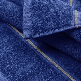 MyOwn Ultra Soft 4 Pack Oversized Bath Towel Set 27x54 inches, 100% Cotton Bath Towels, Highly Absorbant Compact Quickdry & Lightweight Towel, Ideal for Gym Travel Camp Pool - Navy Blue