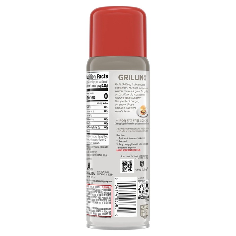 PAM Grilling No-Stick Cooking Spray, 5 oz, 3 pk