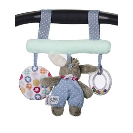 Sterntaler Pram Toy with Rattle & Velcro Fastener for Hanging, Suitable for Babies from Birth, Multicoloured