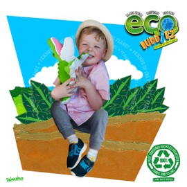 EcoBuddiez - Krokodil von Deluxebase. Mittelgroß 44cm weiches Plüschtier aus recycelten Plastikflaschen. Umweltfreundliches kuscheliges Geschenk für Kinder und süß Stofftier für Kleinkinder.