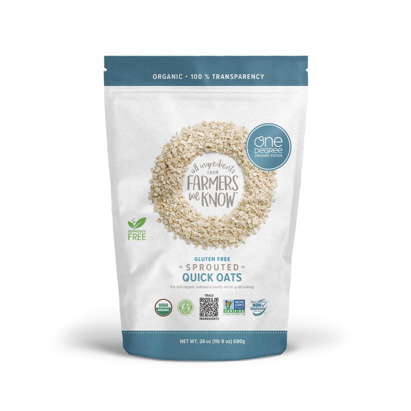 One Degree Organic Foods Sprouted Quick Oats, USDA Organic, Non-GMO