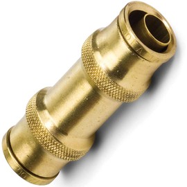 Utah Pneumatic DOT Air Fittings 1/2" OD Straight Union Brass Push Brake Line Fittings SAEJ844 for Nylon Tube Applications Air Suspension (2 Pack)