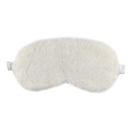KKUADCEHI 1 Pcs Colors Eye Mask for Sleeping, Sleepover Stuff, Soft, Elastic Band Plush Sleeping Eye Mask, for Everyone Travel Nap Sleeping (White)