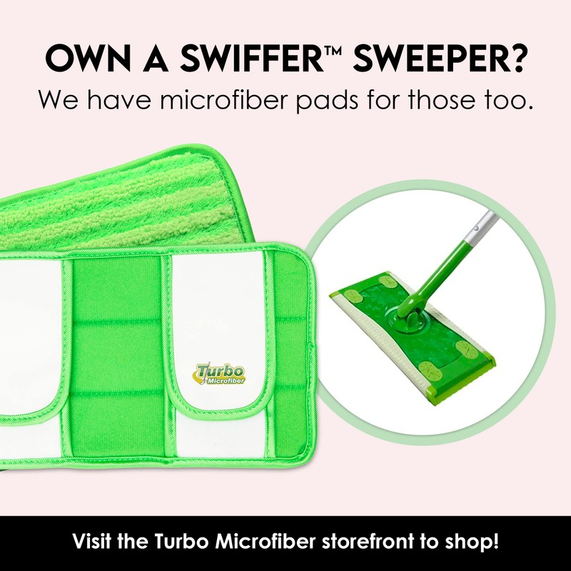 Reusable Floor Mop Pads - Swiffer Wet Jet Compatible Refills