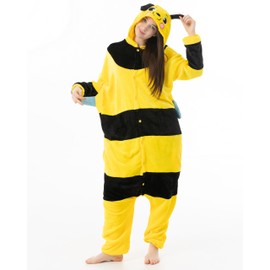 Katara 1744 Bee Costume Suit Onesie / Jumpsuit Onesie Bodysuit for Adults, Women, Men, Pyjamas, Unisex – Many Different Animals