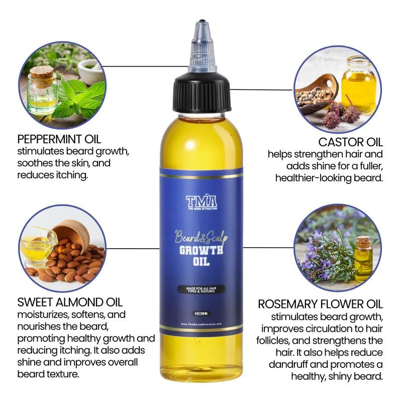 Beard Growth Bundle - 4 oz Stimulating Beard & Scalp