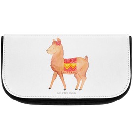 Mr. & Mrs. Panda Cosmetic Bag Alpaca Pride Gift Cosmetic Bag Toiletry Bag Makeup Bag Llama Makeup Bag, White, Hand Drawn