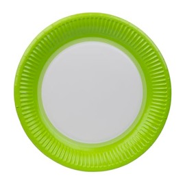 Talking Tables 8 x Green Paper Party Plates, Solid Colour Disposable Round Dishes, BBQs, Picnic, Kids Birthday Bay Shower Supplies 23cm 9inch