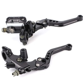 KIMISS Accesorios de motocicleta, 1 par de palancas de depósito de cilindro maestro de embrague de freno de motocicleta universal de 7/8 "(22 mm)