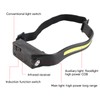 COB Headlight Smart Sensing USB Charging IPX4 Waterproof 5 Modes