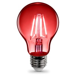 Feit Electric A19/TR/LED 4.5W Dimmable Red LED Light Bulb