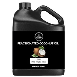 Naturevibe Botanicals Fractionated Coconut Oil 32 ounces Non GMO, Vegan, Keto Friendly | 100% Pure and Natural Coconut Oil | Smoothes Hair and Moistur