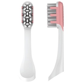 SnapWhite Pinky Replacements Quip-Like Rechargeable Electric Toothbrush, Soft Nylon and Rubber Bristles Deep Cleaning, Quadrant Method Timer, Wall Mount/Travel Cover Rose Gold, 2 Pack