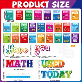 Colorful Math Bulletin Board Set Educational Math Poster Bulletin Board Decor Mathematics Education Cutouts Classroom Decorations for Classroom School Wall Home Elementary Preschool Teacher Supplies