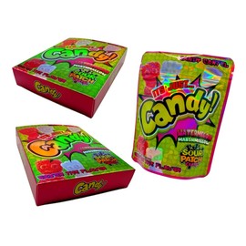 20 Bags and 20 Boxes, 1 Special Cartoon Pattern, Resealable Candy Bags, Gummies Bags, 5 x 4 Inch Storage Baggies, Treat Bags, Cookie Bag (gray)