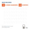 PHS Heavy Duty D Ring Picture Hangers - 50 Pack