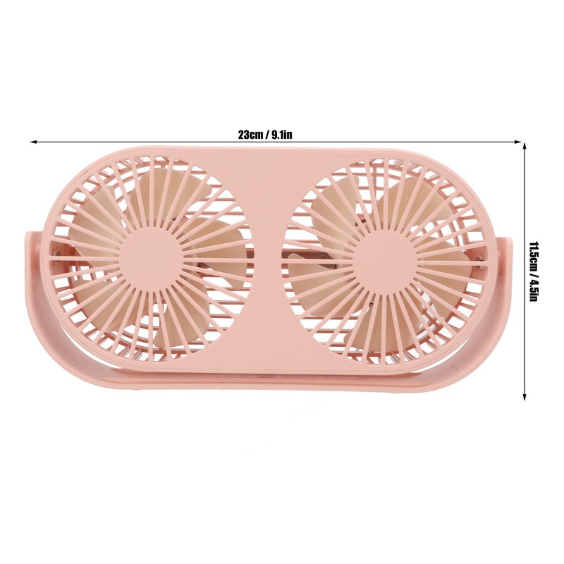 Double Fan USB Charging Fast Heat Dissipation 360° Rotation Double