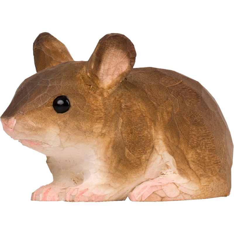 WILDLIFEGARDEN Wildlife Garden WG5945 Mouse - Hand Carved Wooden Animal
