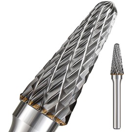 Carbide Burr Set 1/4 Shank w/Big Beech Holder Die Grinder Bits Drill Bits Grinding Bits for Metal Rotary Tool Attachment Accessories Rasp Weld Wood Stone for Milwaukee Dewalt (FO-3)