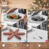 Wood Natural Tree Trivet Set, Christmas Tree Shape Trivets for