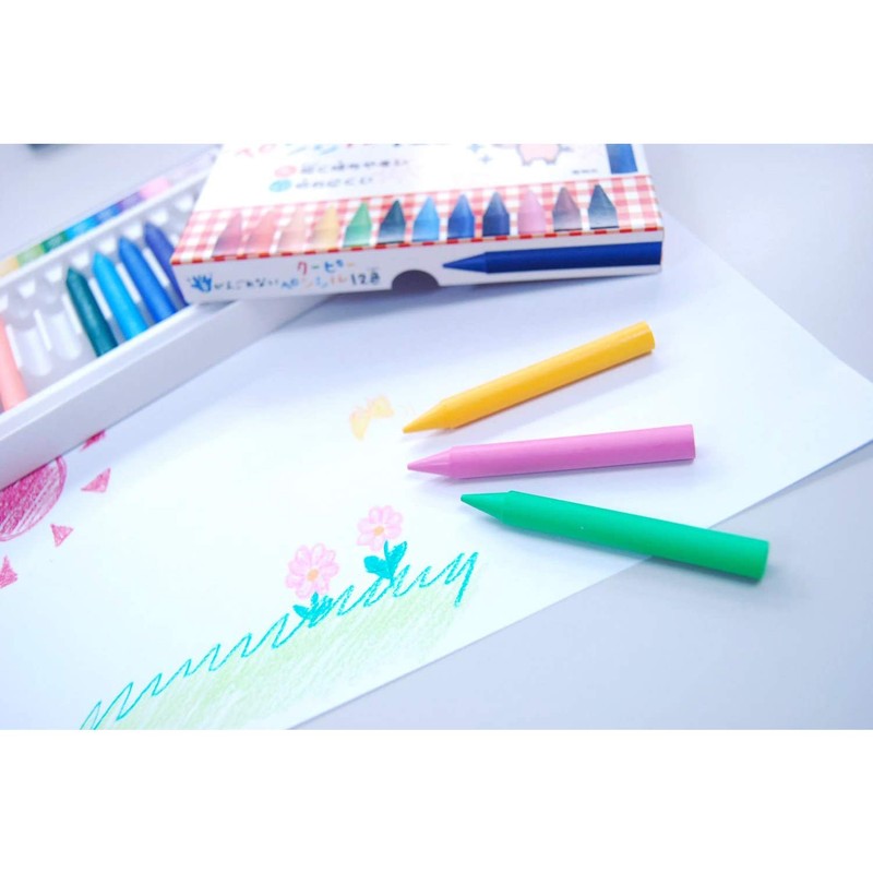 Sakura Crepas Colored Pencils, Handless Coupy Pencils, 12 Colors, 10
