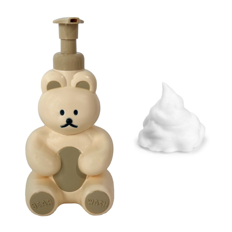 Foam Pump Bottle Cute Bear Shape Large Capacity Foaming Soap