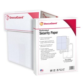 DocuGard Standard 4-Up Blue Medical Security Paper – CMS Approved for Prescription Printing & Fraud Prevention - 6 Security Features - Laser & Inkjet Printer Compatible - 2500 Sheets (04566C)