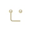 Jewelco London Ladies 9ct Yellow Gold Ball Nose Stud 2mm