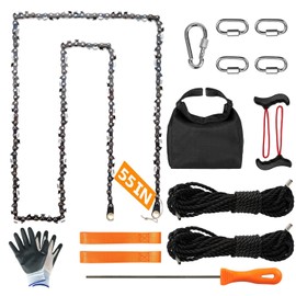 High Limb Rope Saw 55 Inch Rope Saw for Tree Limbs, Rope Saw Tree Saw High Limb Rope Chainsaw, Pocket Chainsaw, Limb Saw, Cable Saw,Hand Chain Saw