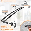 Haryaers Double Curved Shower Curtain Rod, Matte Black Adjustable 37-78