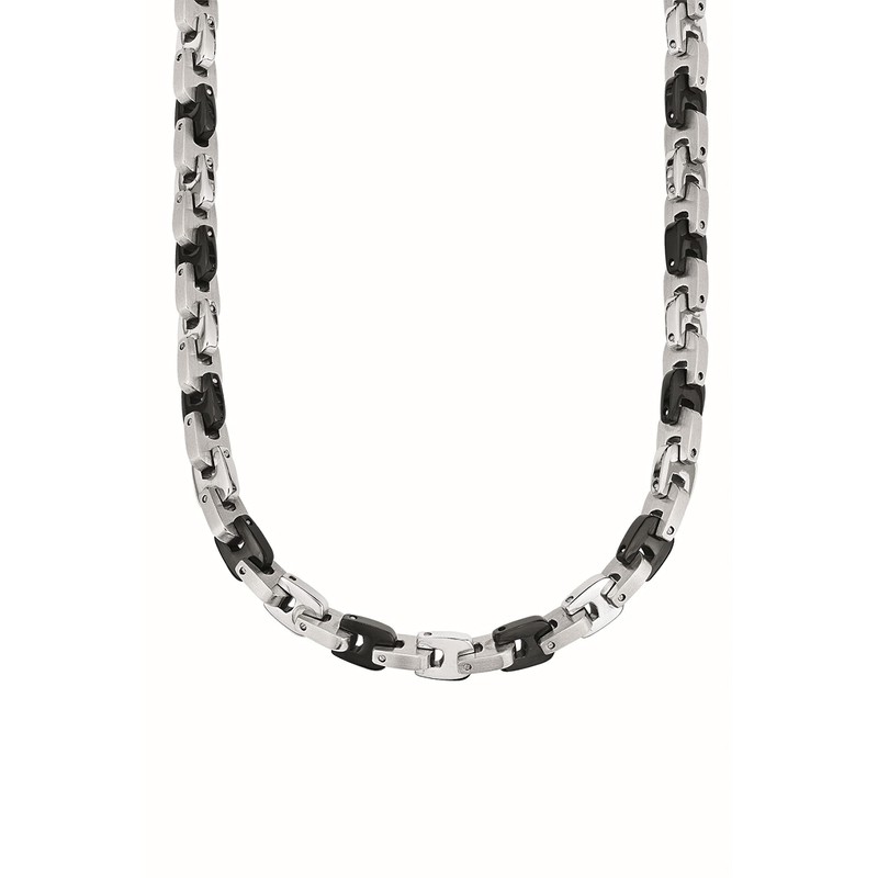 s.Oliver Stainless Steel Necklace for Men, Silver, Comes in Jewellery