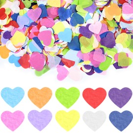 luckaide 100 g / 10000 pieces confetti colourful heart large confetti birthday wedding confetti confetti hearts decoration colourful Valentine's Day, Christmas, anniversary table decoration