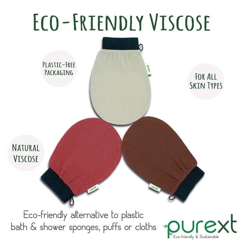 PureXT 3 Exfoliating Gloves - Kessa Hammam Body Scrubber -