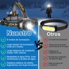 Linterna frontal LED recargable, 8 modos iluminaciónlámpara de camping, con