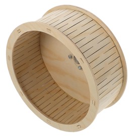 Sosoport 22cm Wooden Hamster Wheel Exercise Toy for Pet Hamsters Chinchillas Plaything