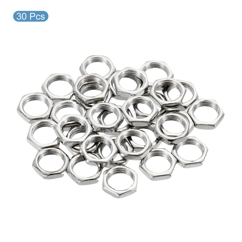PATIKIL 30-Pack M8 x 0.75 Steel Hex Nut Metric Thread