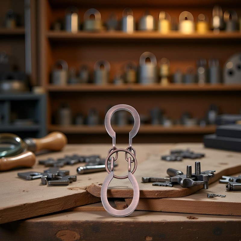 1PC God Lock Puzzle Metal Ring Solution Intellectual Deduction Unlock