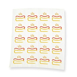 New Metro Design Reusable Swedish Dishcloth, 6.75 x 8-Inches, Hot Dogs