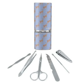 Spiffy Cheetahs Stainless Steel Manicure Pedicure Grooming Beauty Care Travel Kit