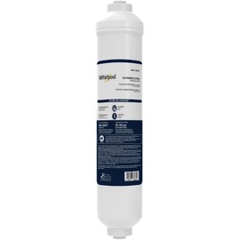 Whirlpool Inline Water Filter WHKF-IMTO, 1/4" Quick Connect Fits Refrigerator, Ice Maker, NSF/ANSI 42 Certified Reduces Chlorine Taste & Odor for Drinking Water and Filtered Ice, 6 Month Filter Life