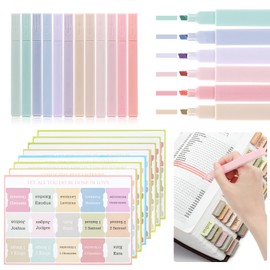 yadiana Bible Journaling Kit, Bible Study Supplies with 12 Pastel Bible Highlighters No Bleed & 120 Laminated Bible Tabs, Bible Study Kit for Women & Men, Bible Markers Perfect for Church Home School