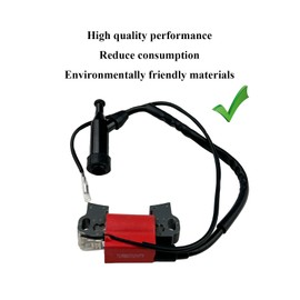 TURBOTUNITY GX390 Ignition Coil Assembly for Honda & Clones Predator 420cc 301cc GX270 GX340 339cc 389cc 439cc 8HP 9HP 10HP 11HP 13HP Engine Generators (red)