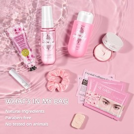 Regalos para mujeres, juego de cuidado de la piel, kit de cuidado de la piel de 11 piezas para mujer, regalo completo de viaje, kit de spa, juego de r