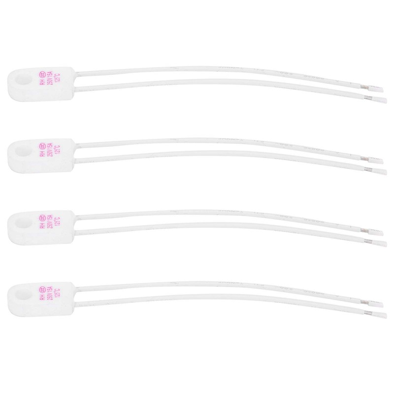 4 Pieces Ceramic Thermal Fuse Square Temperature Protection Circuit Accessories