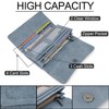MEITRUE Women's Wallet Leather RFID Blocking Trifold Ladies Purse Embossed